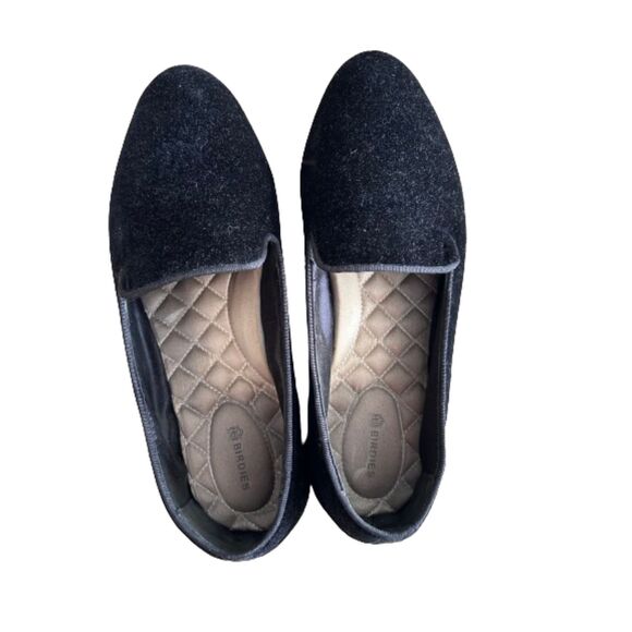 Birdies The Starling Black Velvet Flats 9.5 - Picture 2 of 4